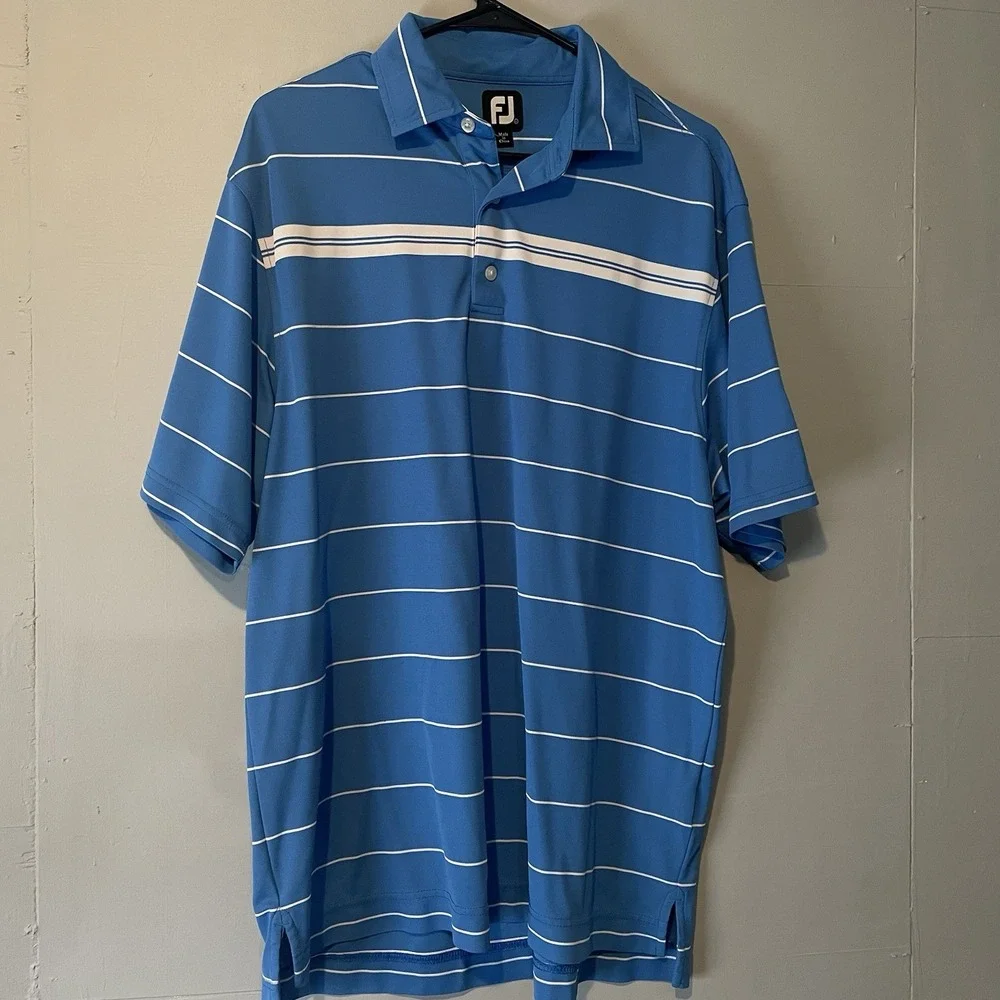 FootJoy Las Vegas Paiute Golf Resort Men's Blue Short Sleeve‎ Polo Size Large